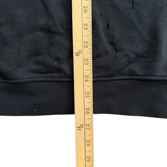 Givenchy Paris Distressed Black Crewneck Sweatshirt Size S - Picture 6 of 12